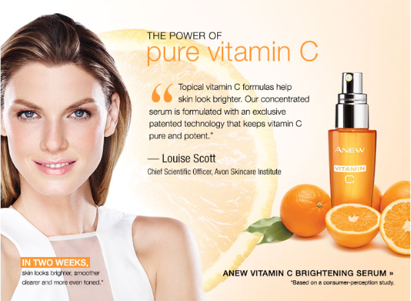 Avon pure vitamin C at the Avon Retail Store.